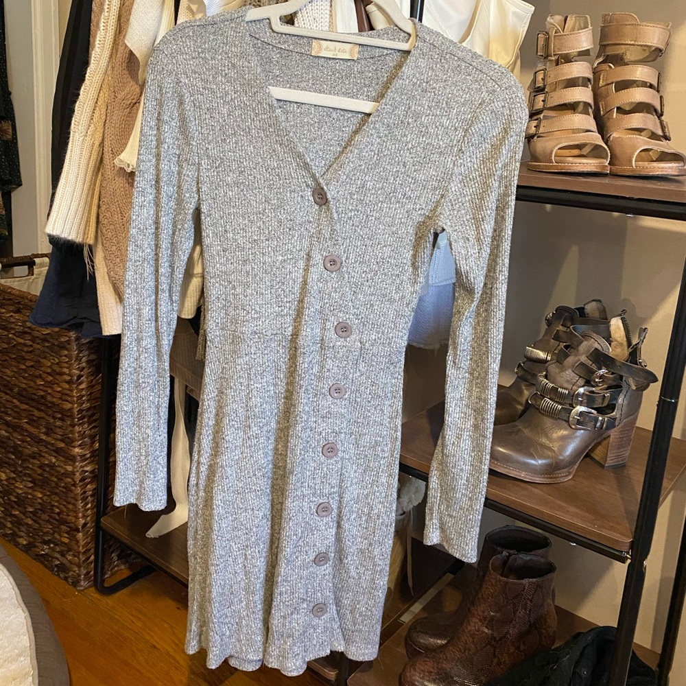 Super soft grey mini dress